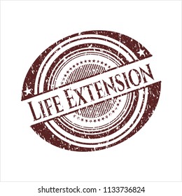 Red Life Extension distressed rubber grunge texture stamp