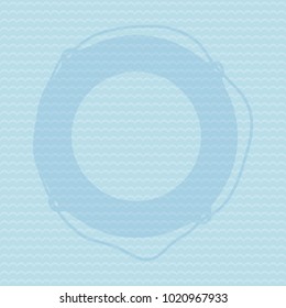 Red lifebuoy on a blue background