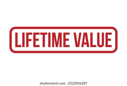 Red Lifetime Value Rubber Stamp Seal Vector