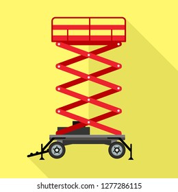 Red lift stand icon. Flat illustration of red lift stand vector icon for web design