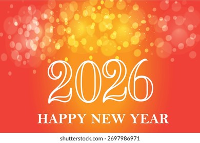 Red and light 2026 new year banner
