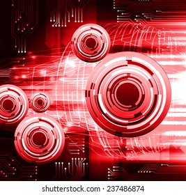 red Light Abstract Technology background set for computer graphic website internet and business. 