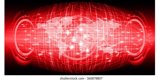red Light Abstract Technology background for computer graphic website internet business. circuit. illustration.digital. infographics. binary code. www.Spark.zero one. vector world scan virus map world