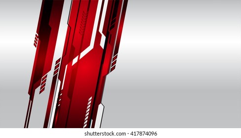 red Light Abstract Technology background for computer graphic website internet and business. illustration. abstract digital. infographics. motion move neon. text box.card. label