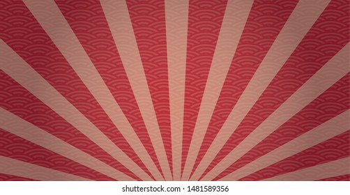 Red light alternates with white, spread in a beautiful retro style. For backgrounds, banners, cards or messages - vector