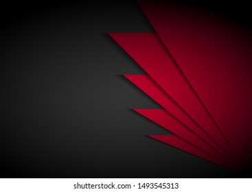 Red light arrow black with wavy mesh background Cover layout template