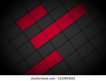 Red light arrow black with wavy mesh background Cover layout template