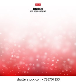 Red light background abstract design vector illustration blur circle bokeh, Vector illustration