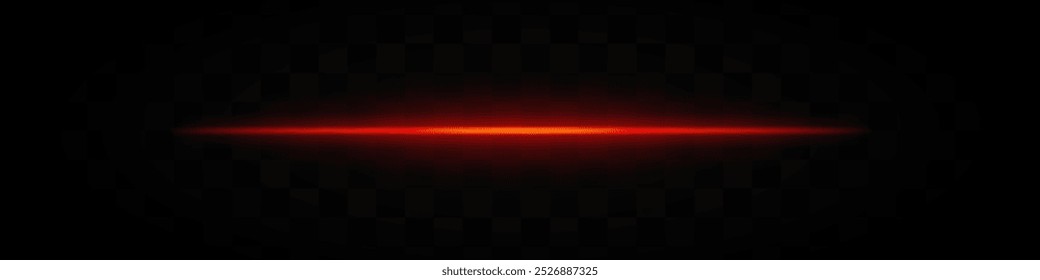 Red light beam. A sharp horizontal purple beam with a bright center, fading into darkness on both sides. Ideal for sci-fi designs, light transitions, or futuristic effects.