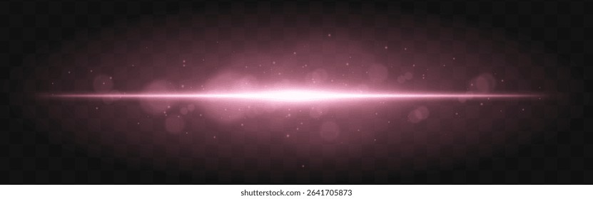 Red light burst. Bright horizontal beam with glowing particles and soft flare effect over dark grid background, suitable for sci-fi or tech visuals.