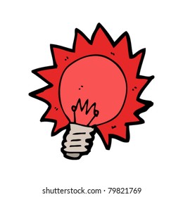 caricatura de luz roja