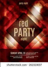 Red Light Effect Party Invitation Flyer Template