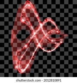 Red light effect special abstract line glow editable eps vector isolated element