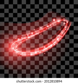 Red light effect special abstract line glow editable eps vector isolated element