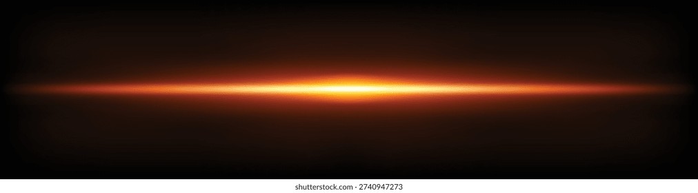 Red light flare, laser  flash light streak ray, vector illustration.