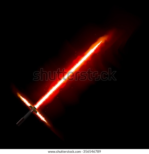 赤い光の未来の剣 星の戦いから 火剣 軽いセイバー Eps10のベクターイラスト のベクター画像素材 ロイヤリティフリー