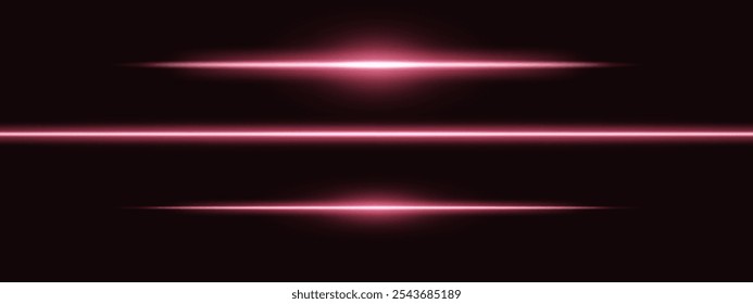 Haz de luz roja. Un reflejo de haz Horizontal agudo. Diseños de ciencia ficción, transiciones de luz o efectos futuristas. Rayas de luz brillante y efectos de neón. Fondo de Fondo de pantalla de brillo dinámico