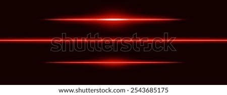 Red light glare beam. A sharp horizontal beam reflection. Sci-fi designs, light transitions, or futuristic effects. Glowing light streaks and neon effects. Dynamic shine wallpaper background