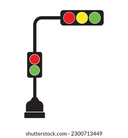 red light icon vector illustration logo design