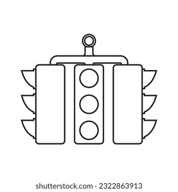 red light icon vector template illustration logo design