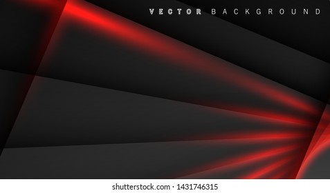Red light line shadow dark grey luxury background
