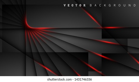 Red light line shadow dark grey luxury background
