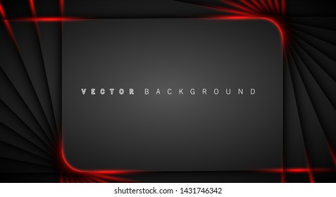 Red light line shadow dark grey luxury background

