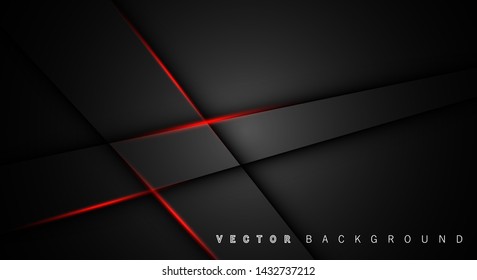 Red light line shadow dark grey luxury background

