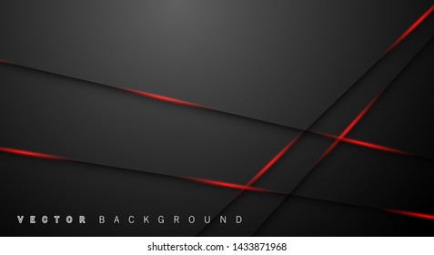 Red light line shadow dark grey luxury background