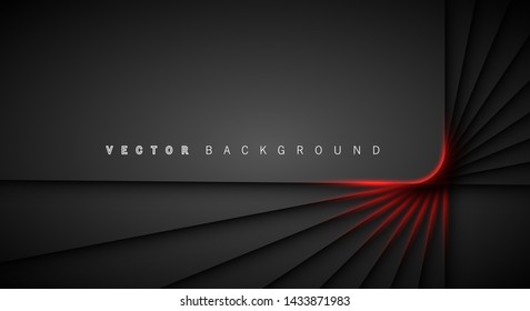 Red light line shadow dark grey luxury background