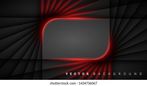 Red light line shadow dark grey luxury background
