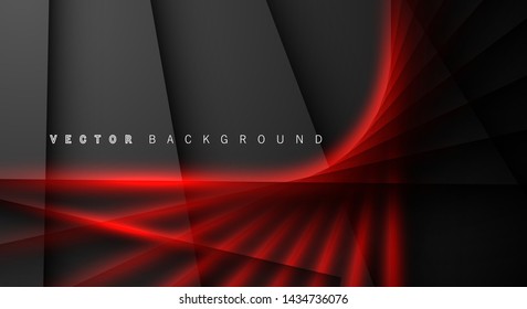 Red light line shadow dark grey luxury background
