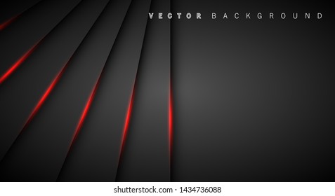 Red light line shadow dark grey luxury background
