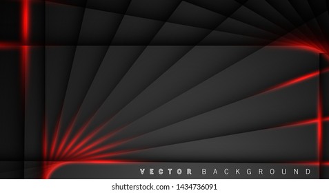 Red light line shadow dark grey luxury background
