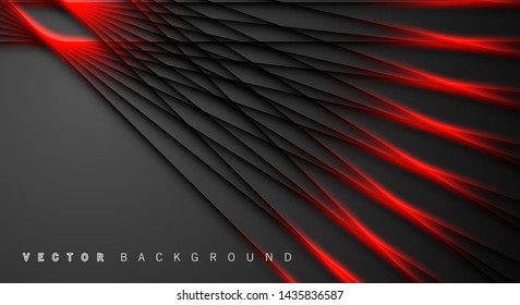 Red light line shadow dark grey luxury background
