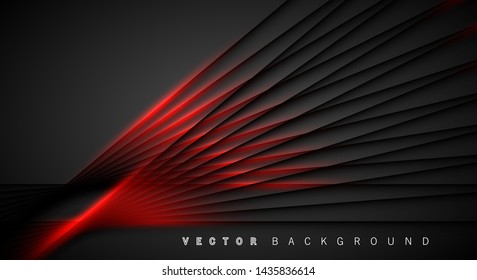 Red light line shadow dark grey luxury background
