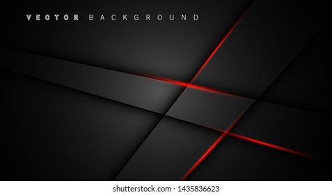 Red light line shadow dark grey luxury background
