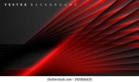 Red light line shadow dark grey luxury background

