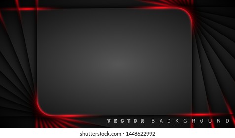 Red light line shadow dark grey luxury background
