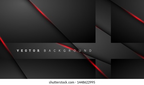 Red light line shadow dark grey luxury background
