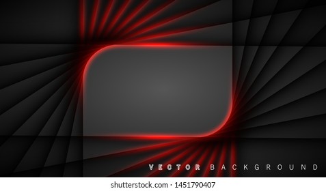 Red light line shadow dark grey luxury background
