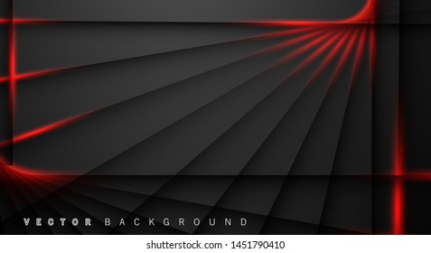 Red light line shadow dark grey luxury background
