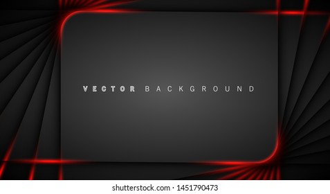 Red light line shadow dark grey luxury background
