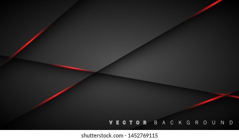 Red light line shadow dark grey luxury background
