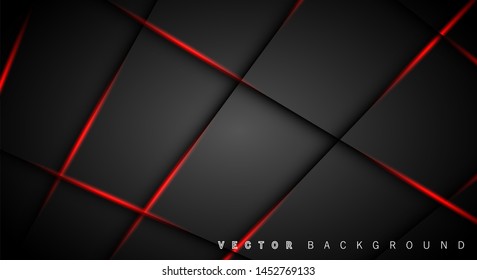 Red light line shadow dark grey luxury background
