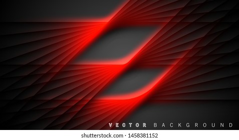 Red light line shadow dark grey luxury background
