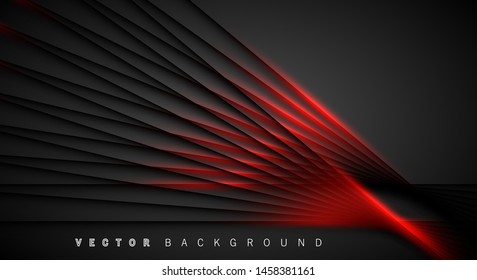 Red light line shadow dark grey luxury background
