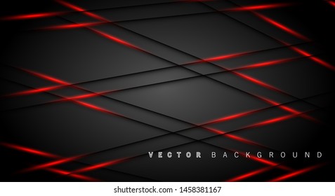 Red light line shadow dark grey luxury background
