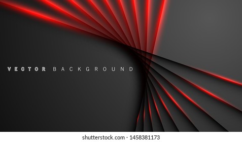 Red light line shadow dark grey luxury background
