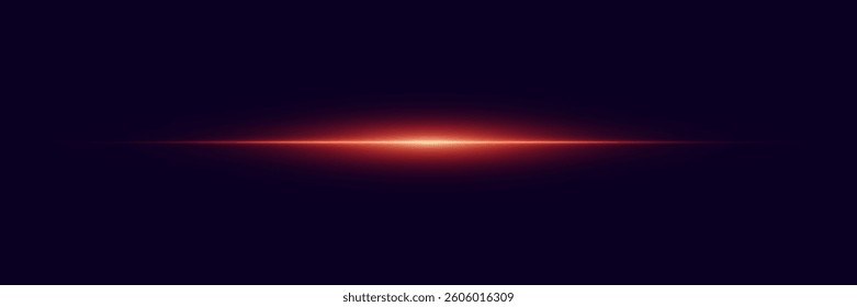 Red light lines of light, horizontal beam flash.